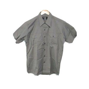 Vintage Five Star Mens Khaki Short Sleeve Collared Shirt Size Large
